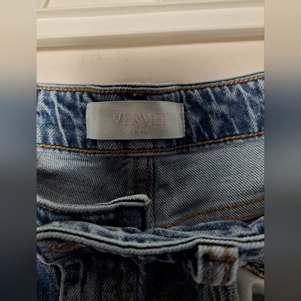 Vervet Jeans Straight Leg Light Wash Distressed 90s Sz 29 - Picture 6 of 13